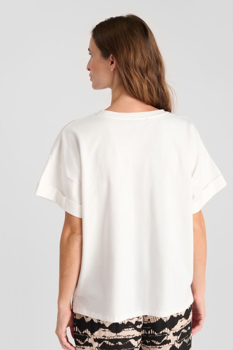 Le Temps Des Cerises T-shirt Istan Crème Brodé