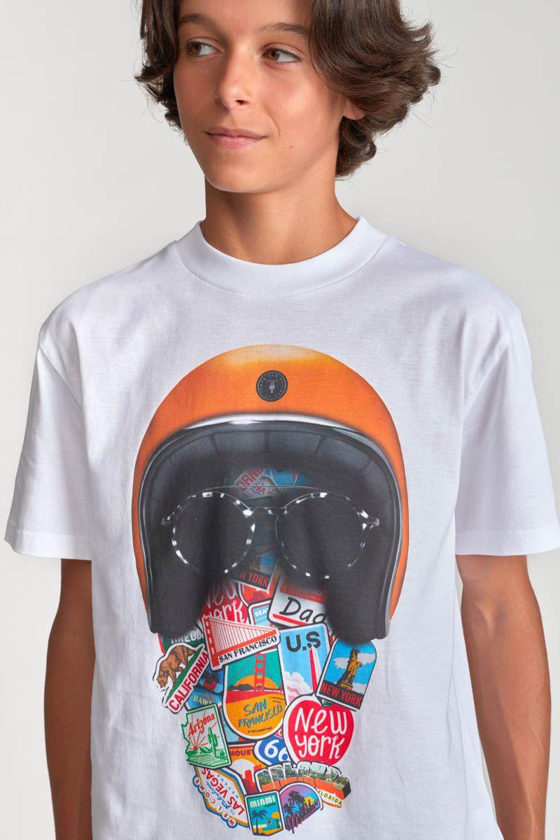 Le Temps Des Cerises T-shirt Jakebo Blanc Imprimé