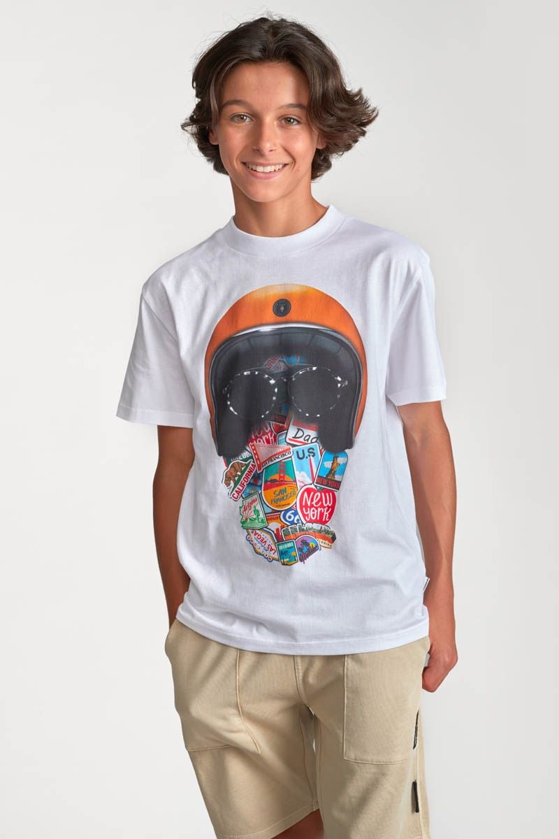 le temps des cerises T-shirt Jakebo blanc imprimé