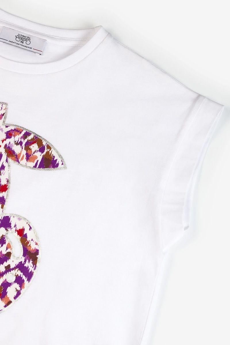 Le Temps Des Cerises T-shirt Jakobgi Blanc Imprimé