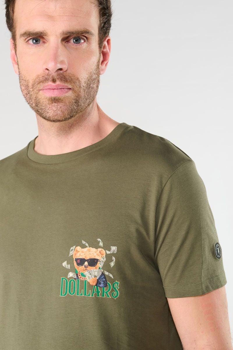 Le Temps Des Cerises T-shirt Jalen Kaki Imprimé