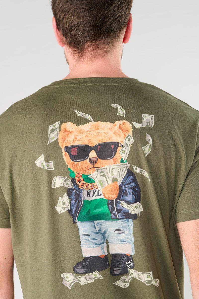 Le Temps Des Cerises T-shirt Jalen Kaki Imprimé