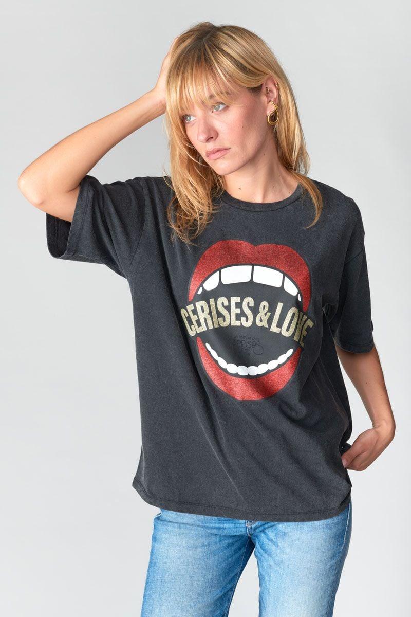 Le Temps Des Cerises T-shirt Joel Noir Délavé