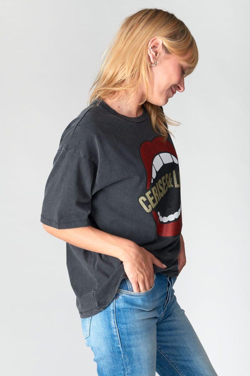 Le Temps Des Cerises T-shirt Joel Noir Délavé