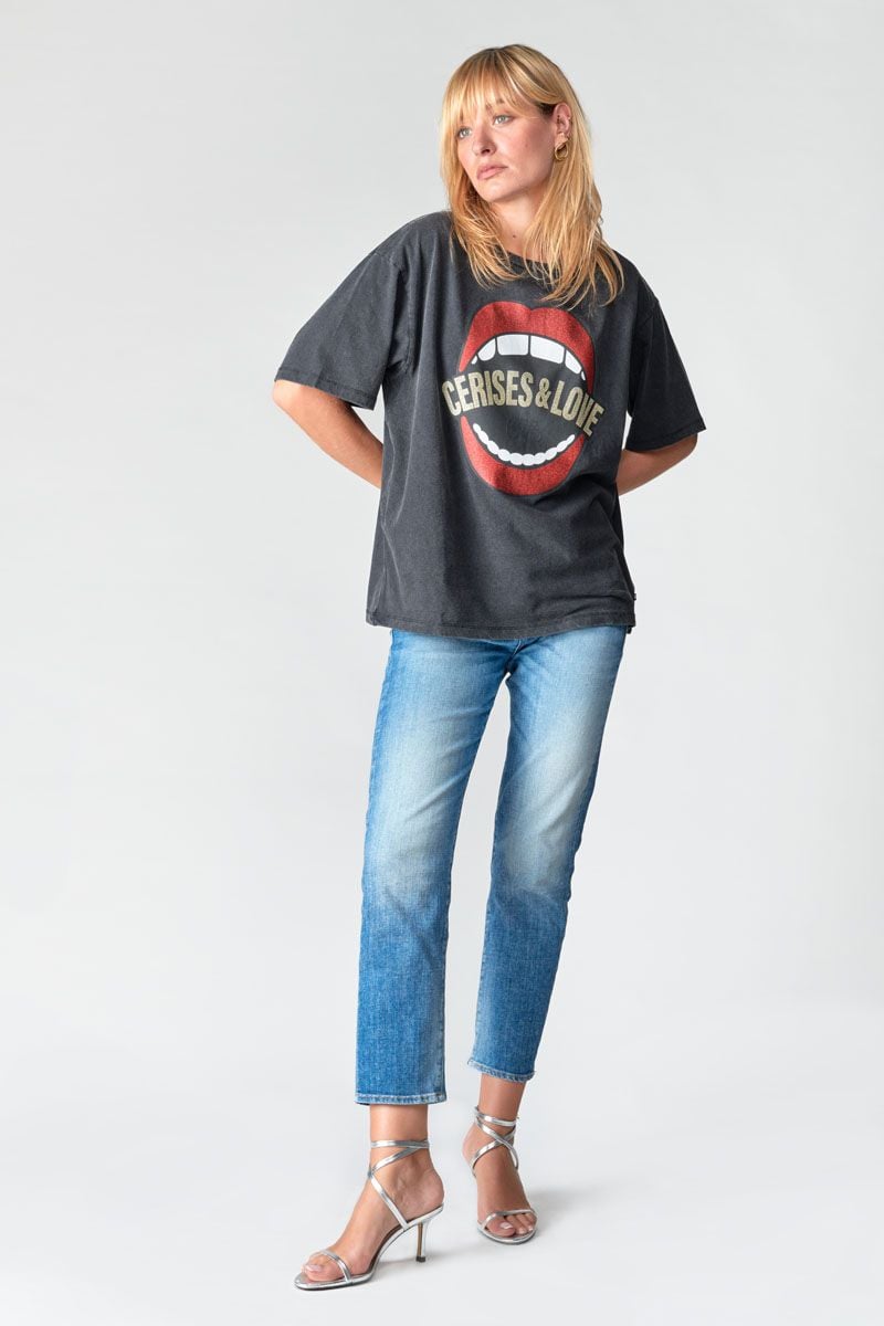 Le Temps Des Cerises T-shirt Joel Noir Délavé