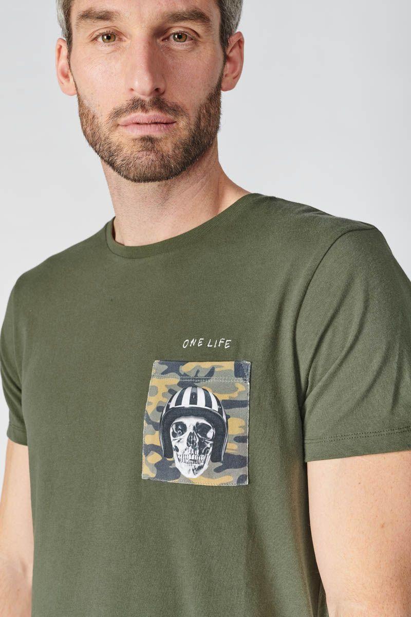 le temps des cerises T-shirt Kaiser vert kaki