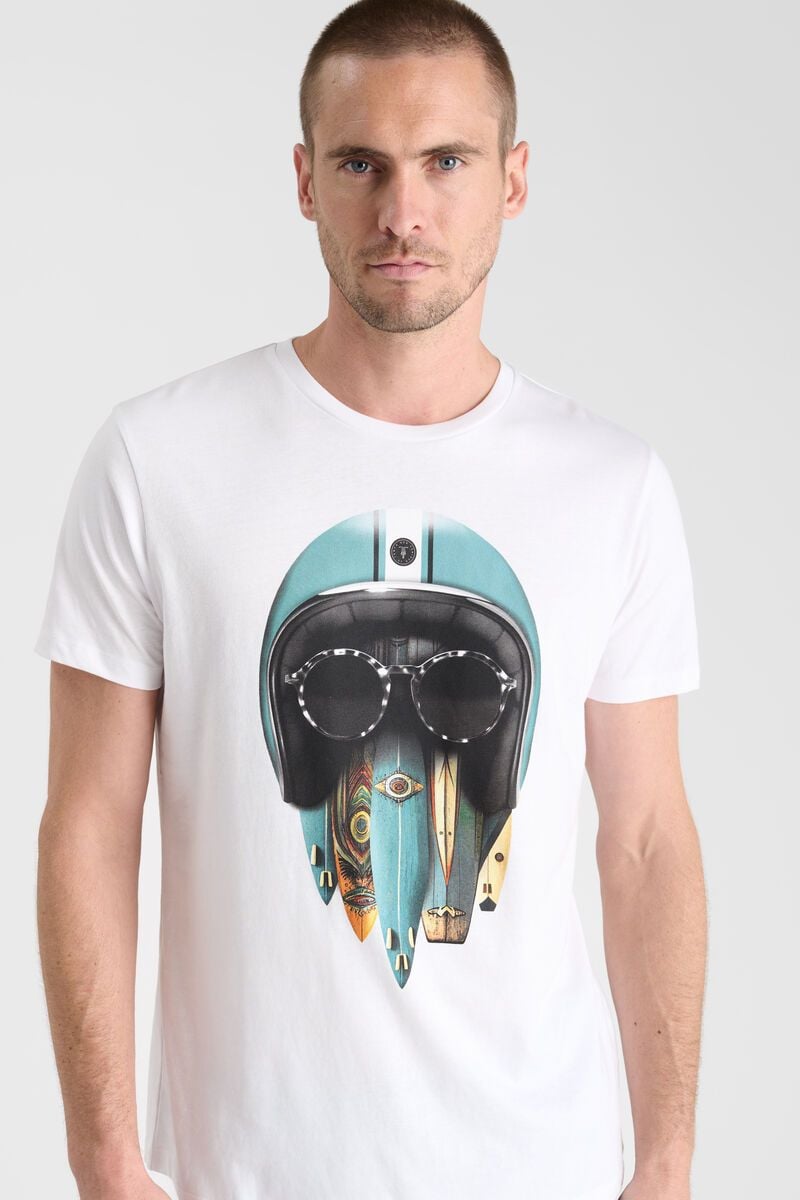 Le Temps Des Cerises T-shirt Lepic Blanc Imprimé