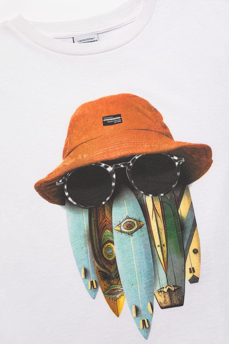 Le Temps Des Cerises T-shirt Lepicbo Blanc Imprimé