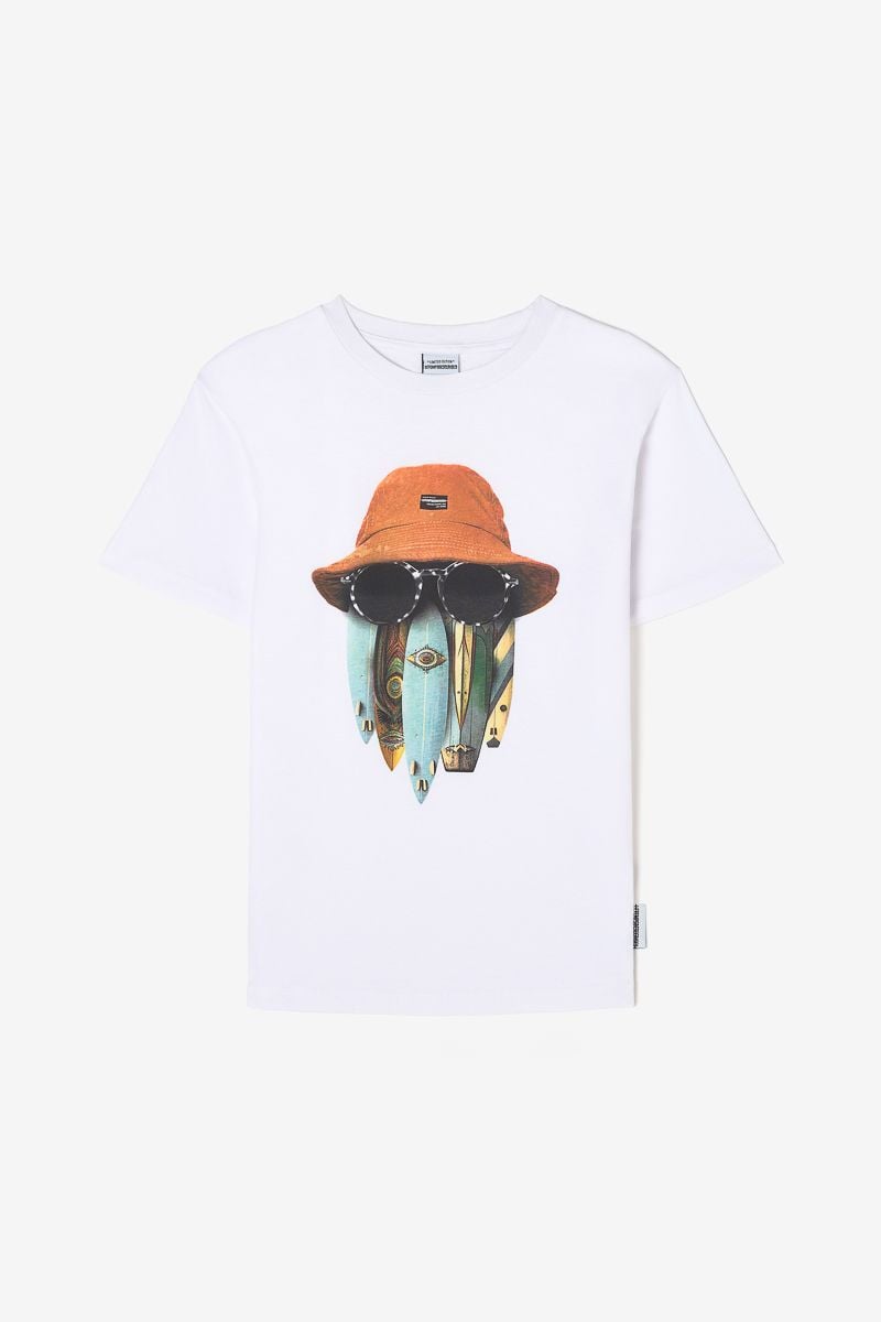 le temps des cerises T-shirt Lepicbo blanc imprimé