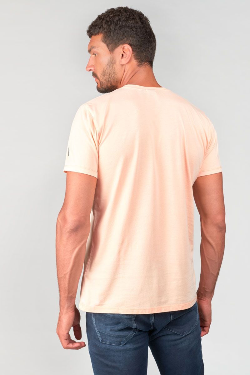 Le Temps Des Cerises T-shirt Linetti Pêche Imprimé
