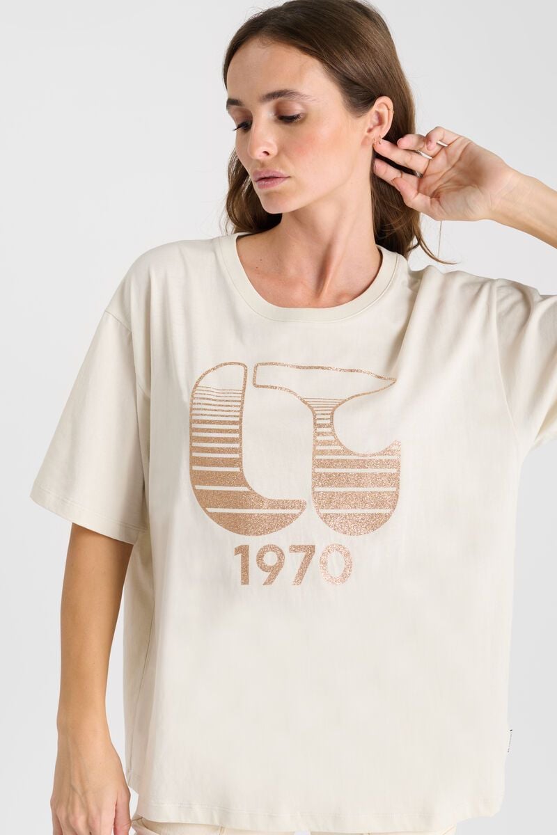 Le Temps Des Cerises T-shirt Lynette Crème Imprimé