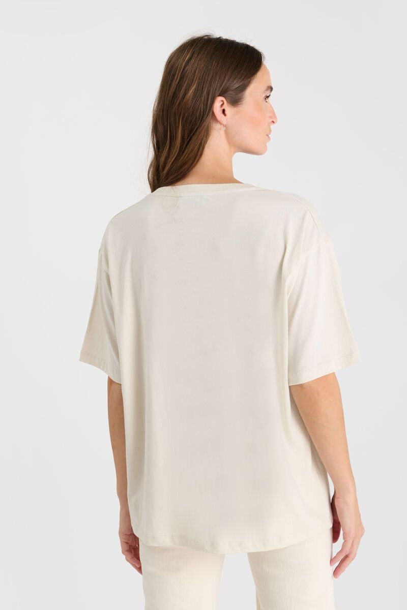 Le Temps Des Cerises T-shirt Lynette Crème Imprimé