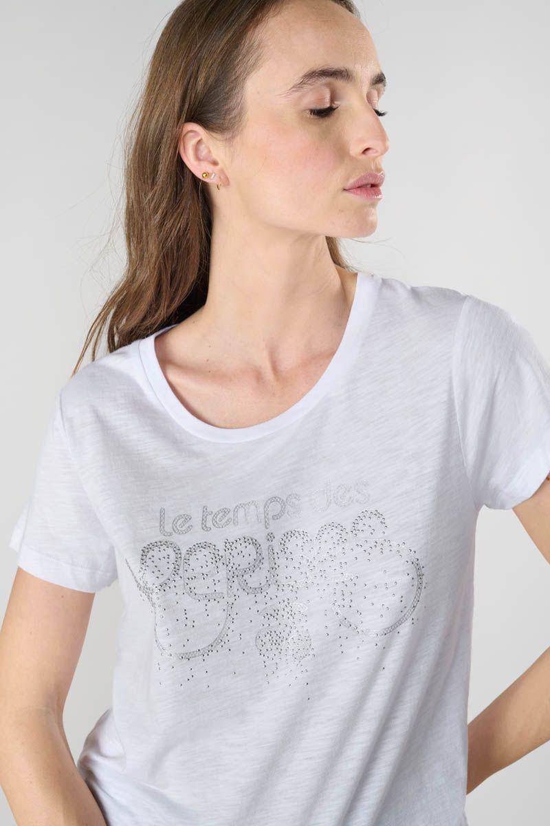 Le Temps Des Cerises T-shirt Marty Blanc Imprimé