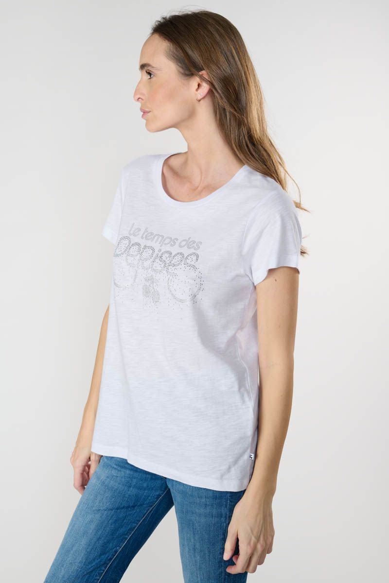 Le Temps Des Cerises T-shirt Marty Blanc Imprimé