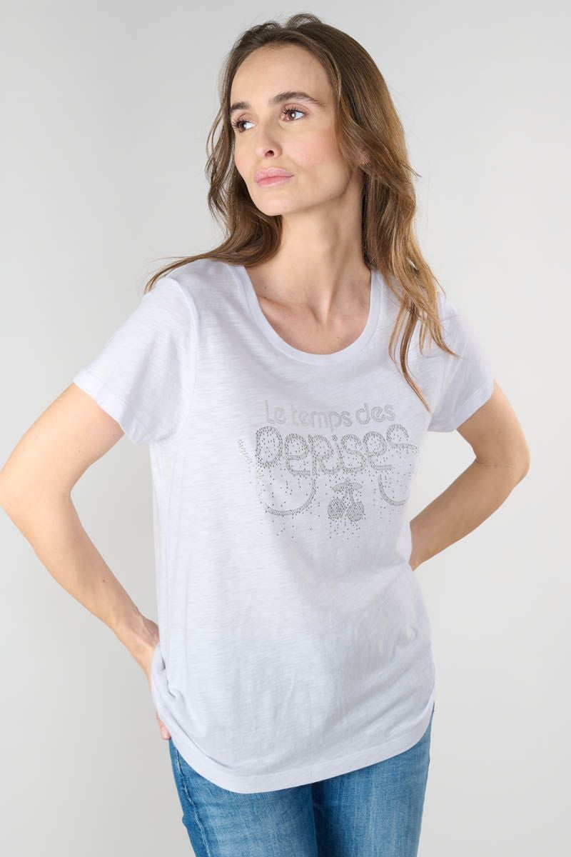 le temps des cerises T-shirt Marty blanc imprimé