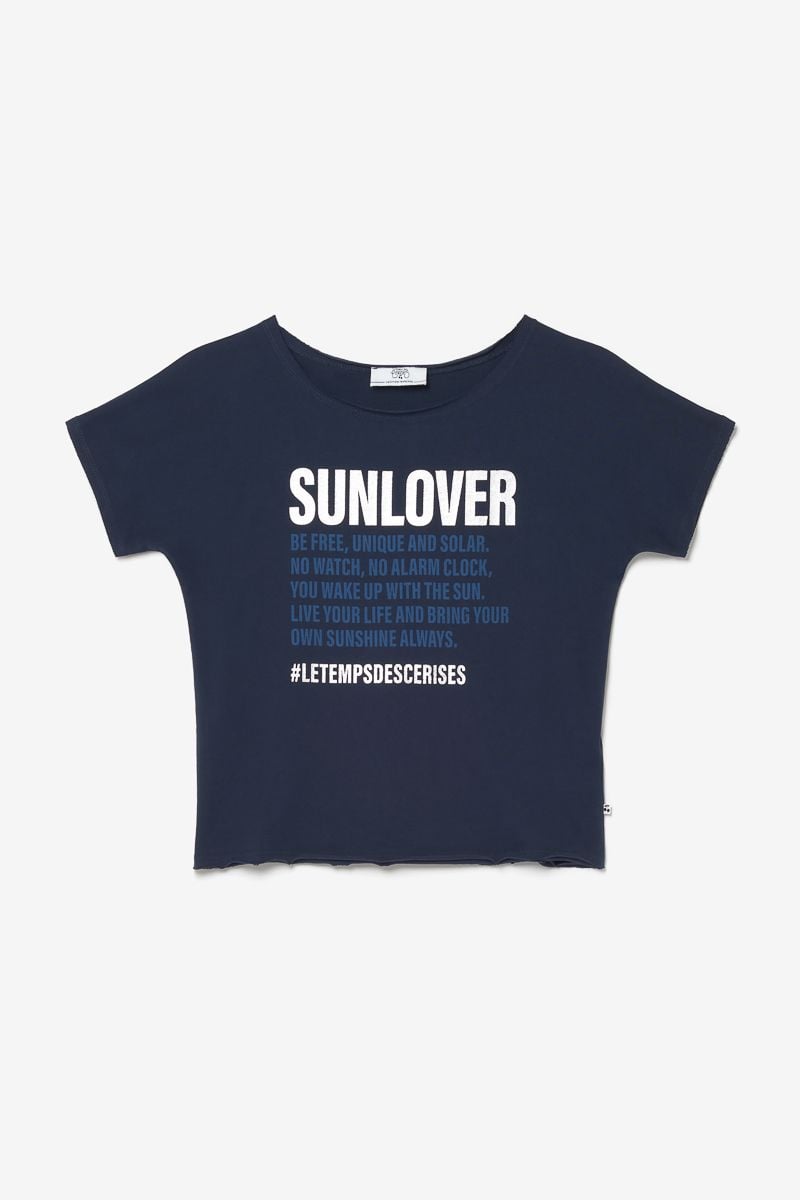 le temps des cerises T-shirt Maurigi bleu nuit