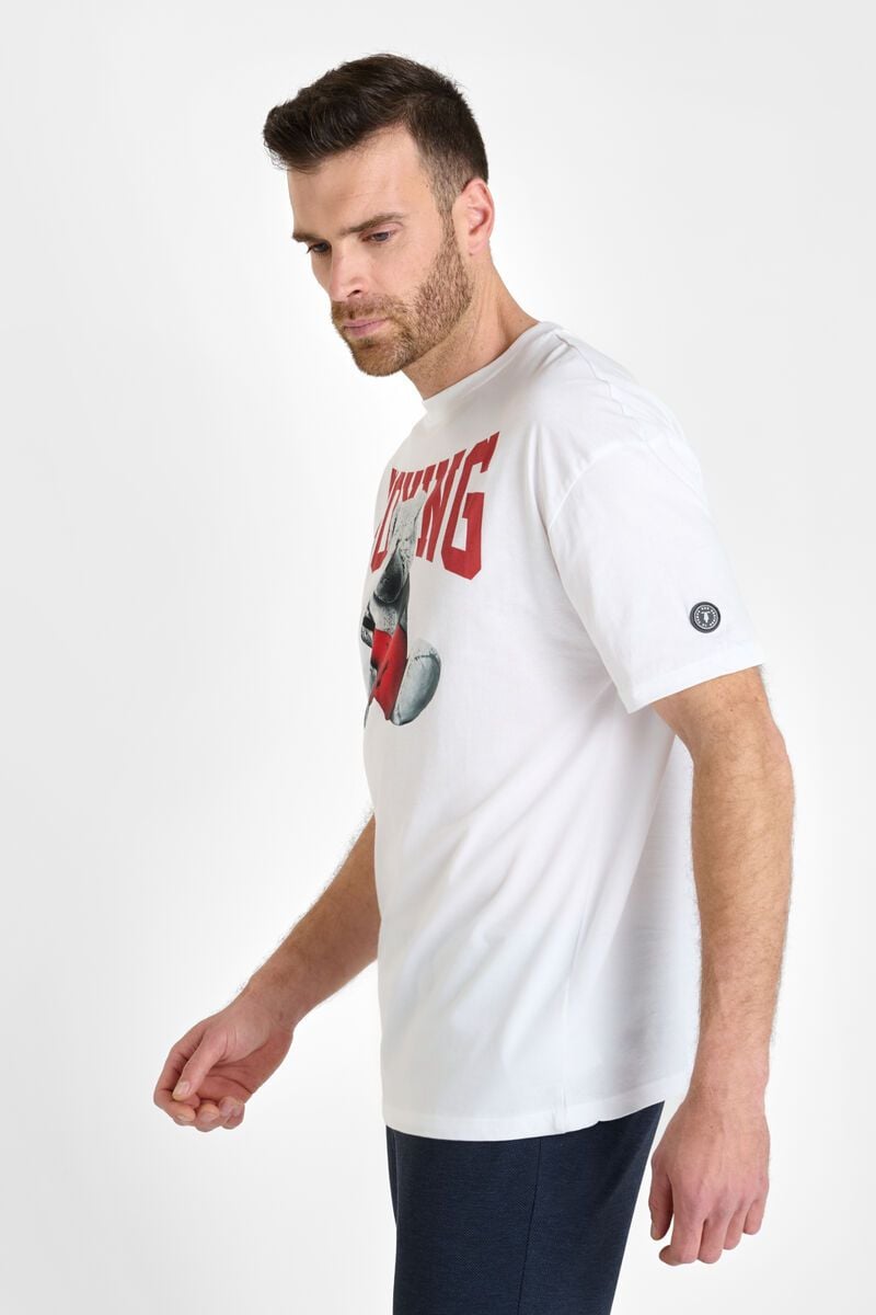 Le Temps Des Cerises T-shirt Minke Blanc Imprimé