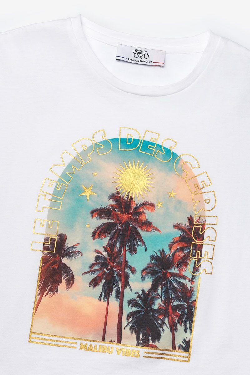 Le Temps Des Cerises T-shirt Misagi Blanc Imprimé