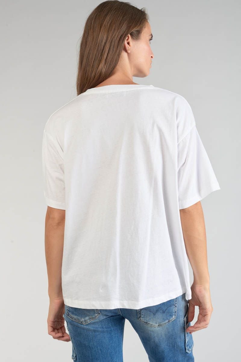 Le Temps Des Cerises T-shirt Moona Blanc Imprimé