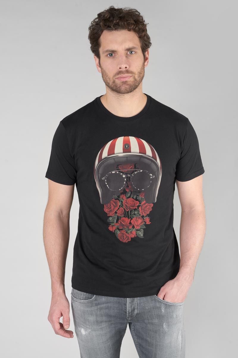 le temps des cerises T-shirt Mura noir imprimé