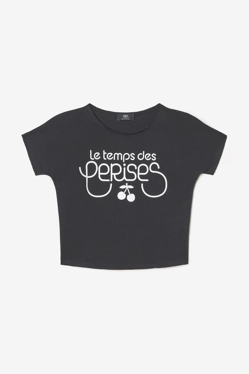 le temps des cerises T-shirt Musgi noir imprimé