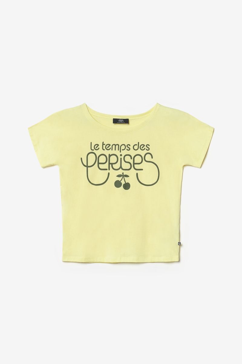 le temps des cerises T-shirt Musgi vert fluo