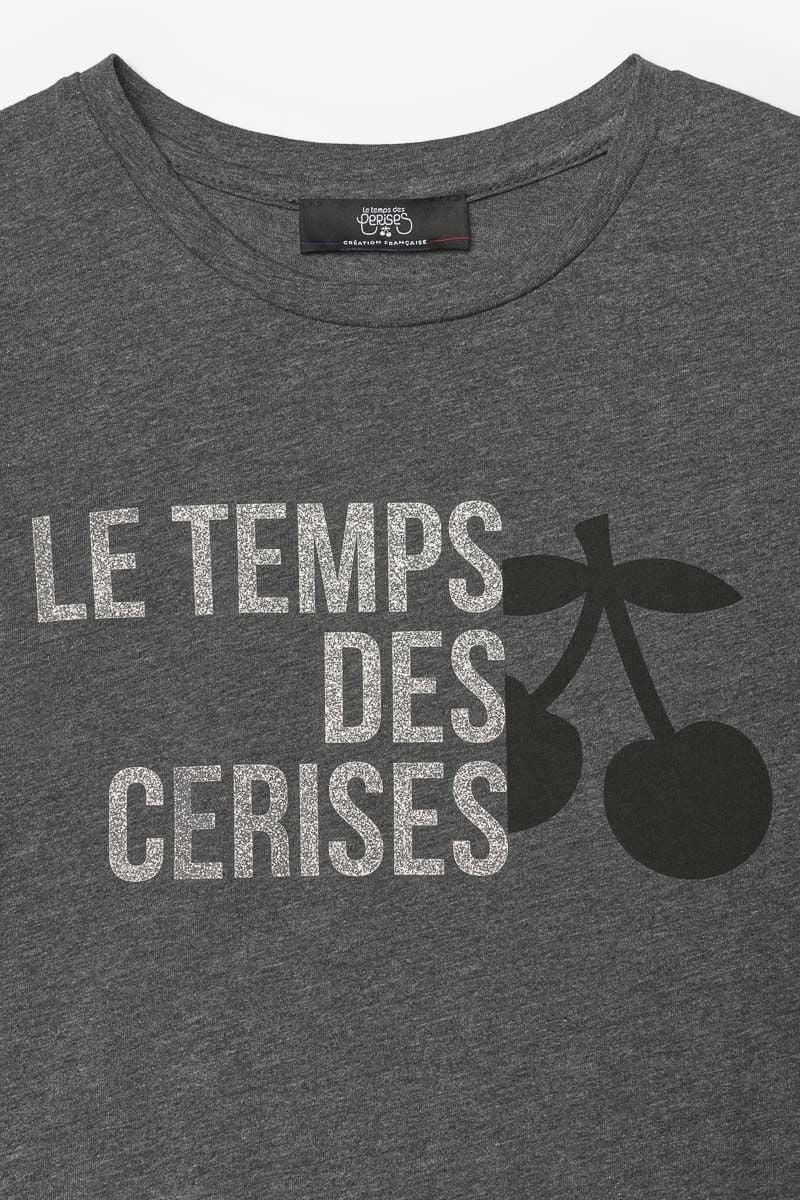 Le Temps Des Cerises T-shirt Nastiagi Gris Imprimé