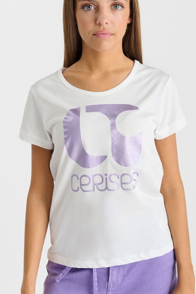 Le Temps Des Cerises T-shirt Nitagi Blanc Imprimé