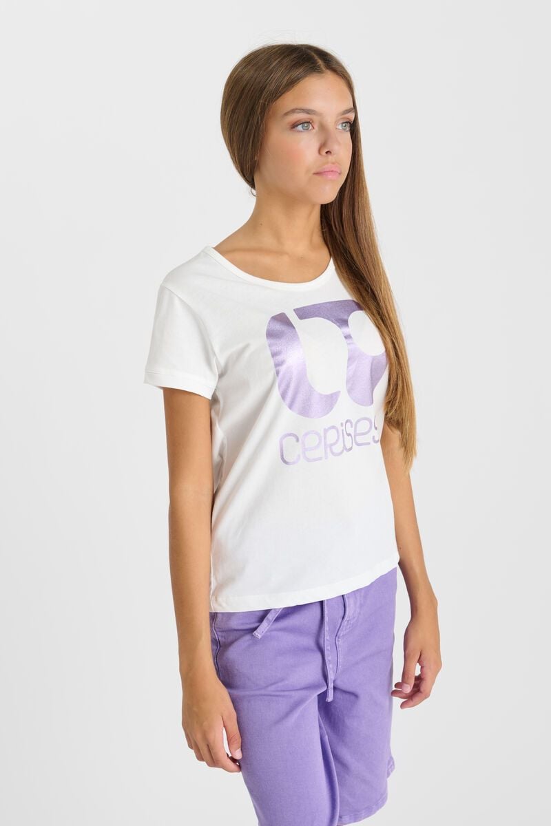 Le Temps Des Cerises T-shirt Nitagi Blanc Imprimé