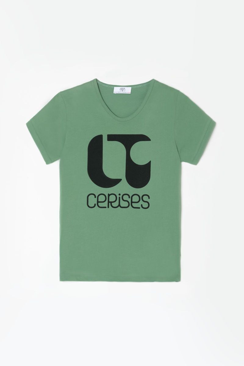 le temps des cerises T-shirt Nitagi vert émeraude