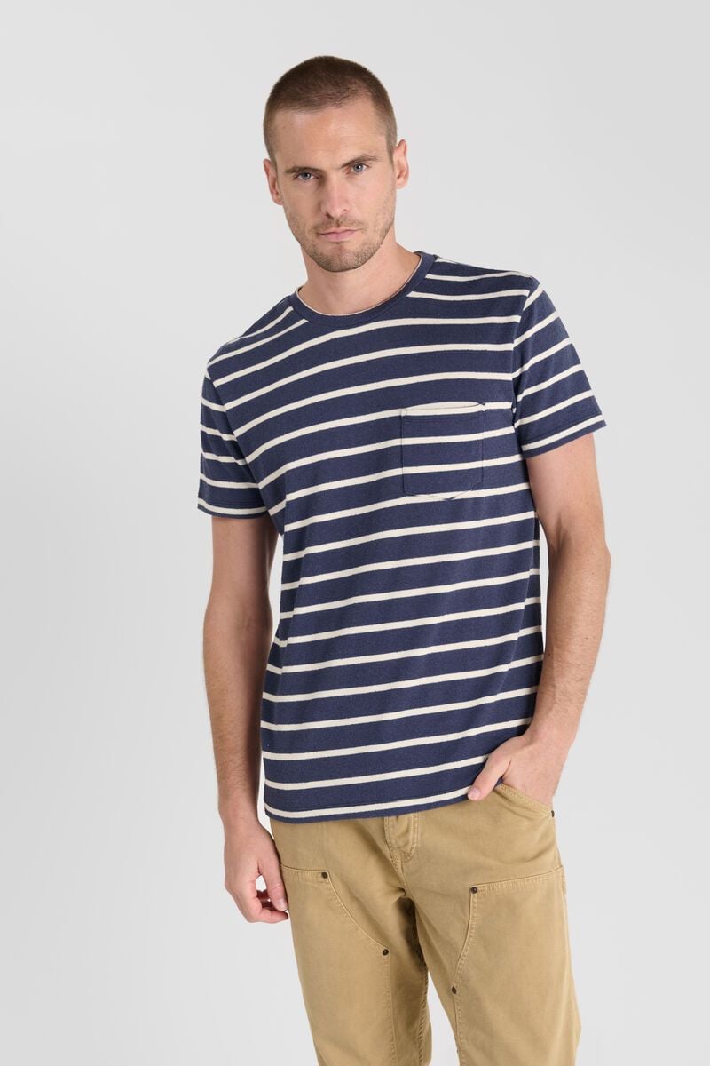 Le Temps Des Cerises T-shirt Noris Bleu à Rayures