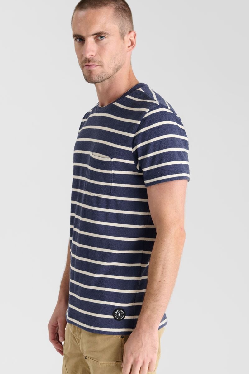 Le Temps Des Cerises T-shirt Noris Bleu à Rayures