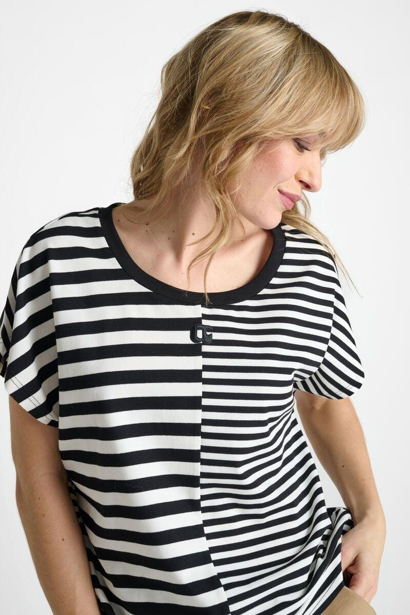 Le Temps Des Cerises T-shirt Omir à Rayures Noires