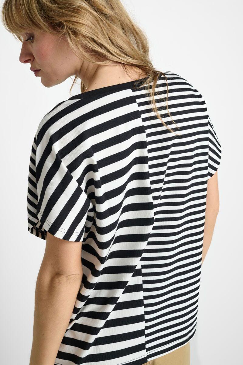 Le Temps Des Cerises T-shirt Omir à Rayures Noires