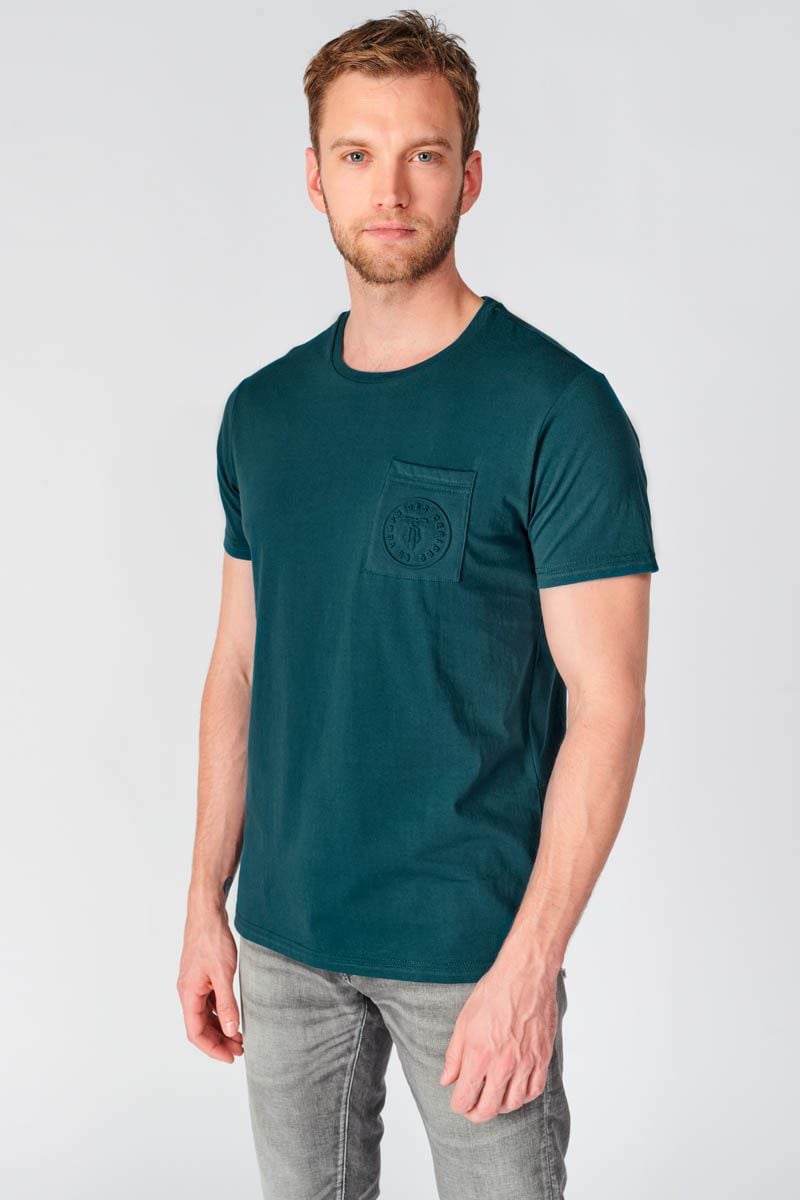 le temps des cerises T-shirt Paia bleu canard