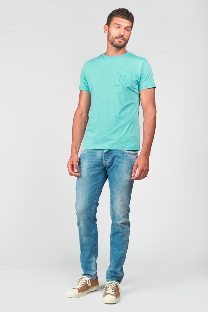 le temps des cerises T-shirt Paia bleu turquoise