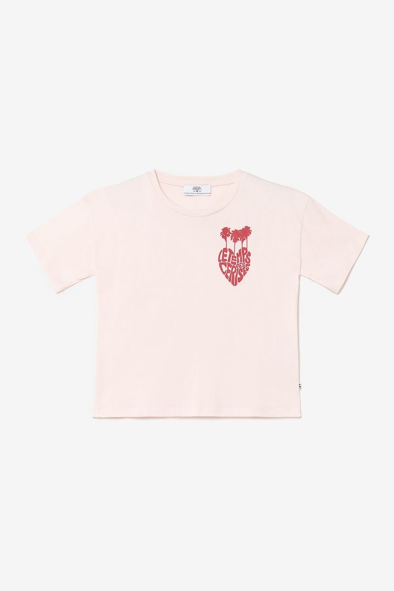 le temps des cerises T-shirt Palmagi rose clair