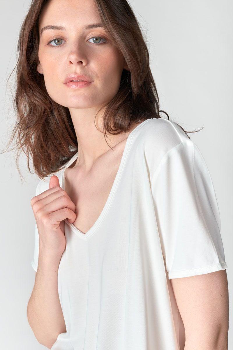 Le Temps Des Cerises T-shirt Parodia Blanc Brodé