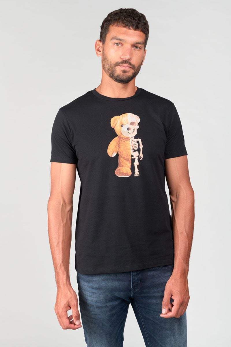 le temps des cerises T-shirt Pembrok noir imprimé