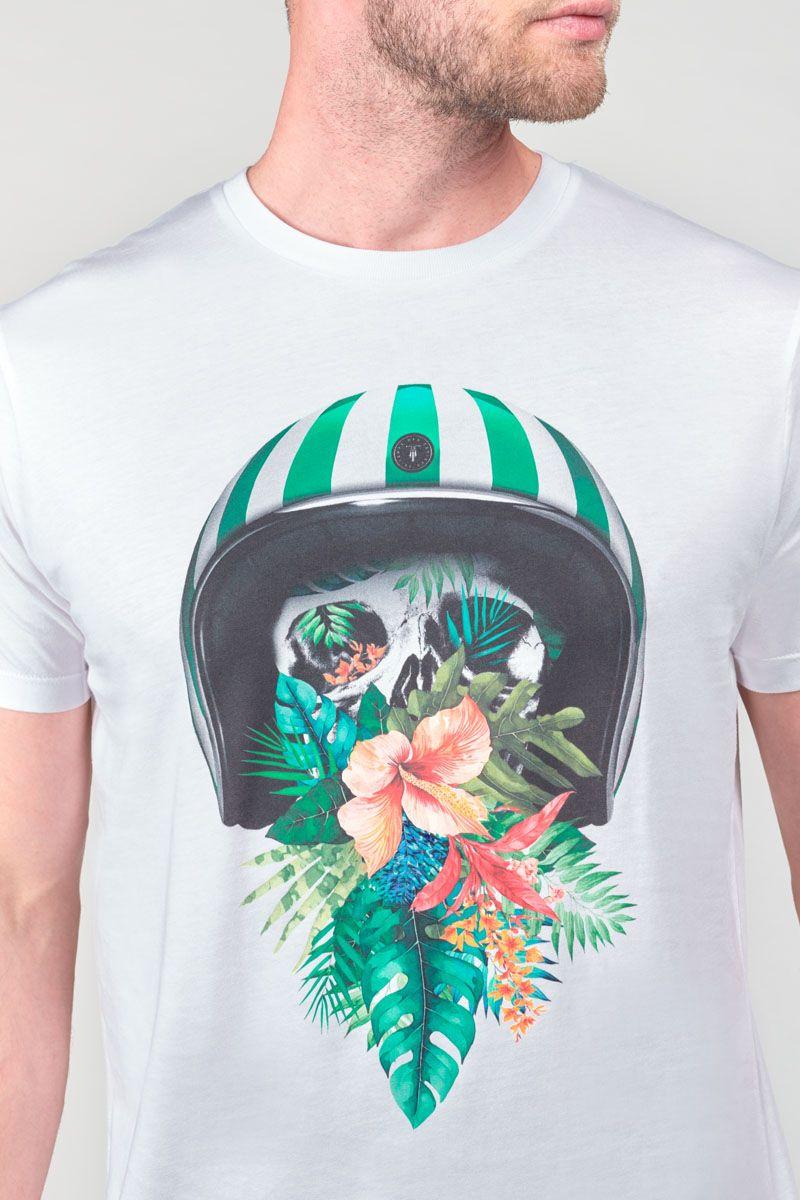 Le Temps Des Cerises T-shirt Pimento Blanc Imprimé