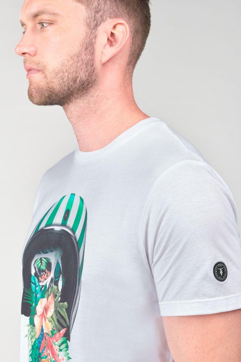 Le Temps Des Cerises T-shirt Pimento Blanc Imprimé