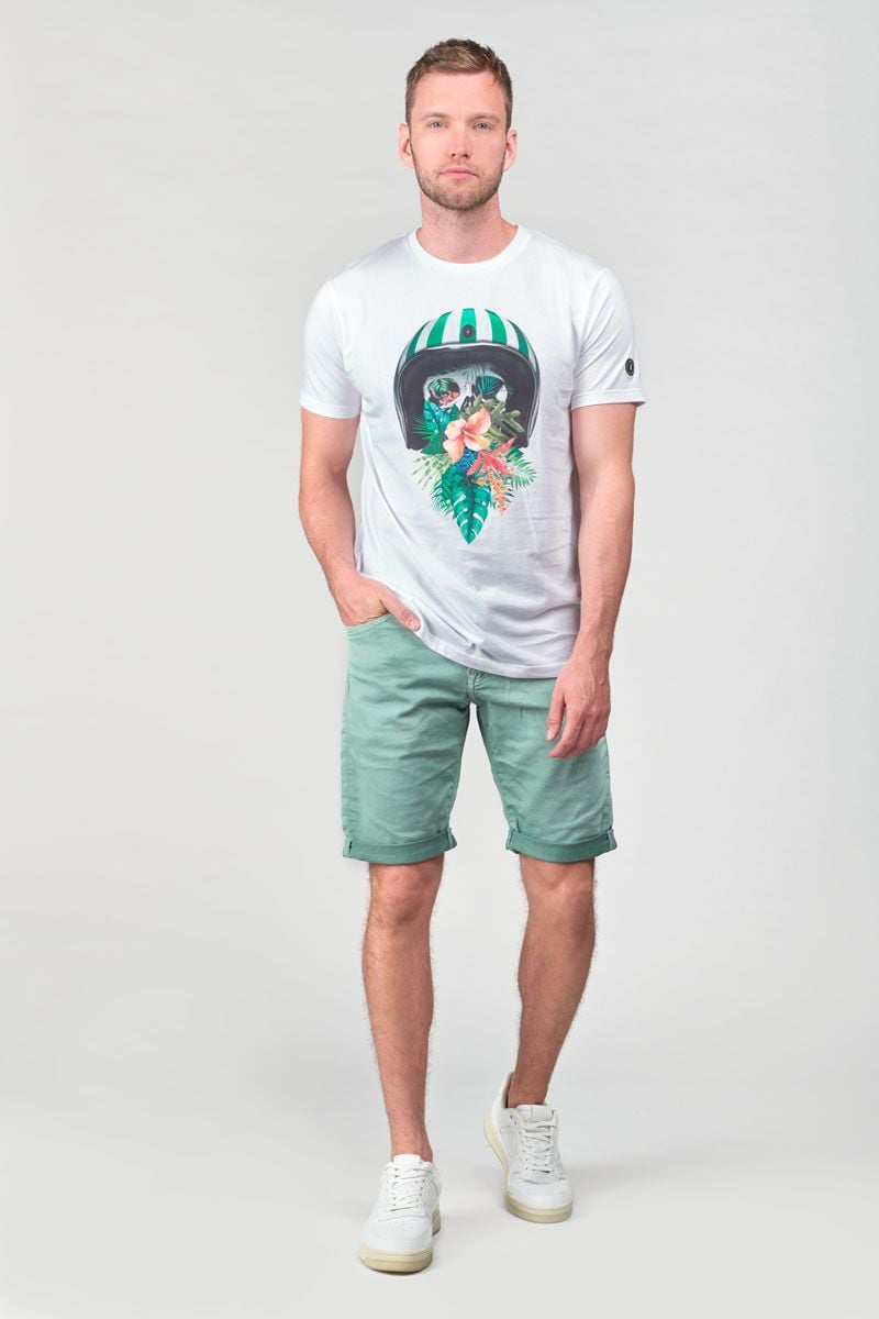 Le Temps Des Cerises T-shirt Pimento Blanc Imprimé