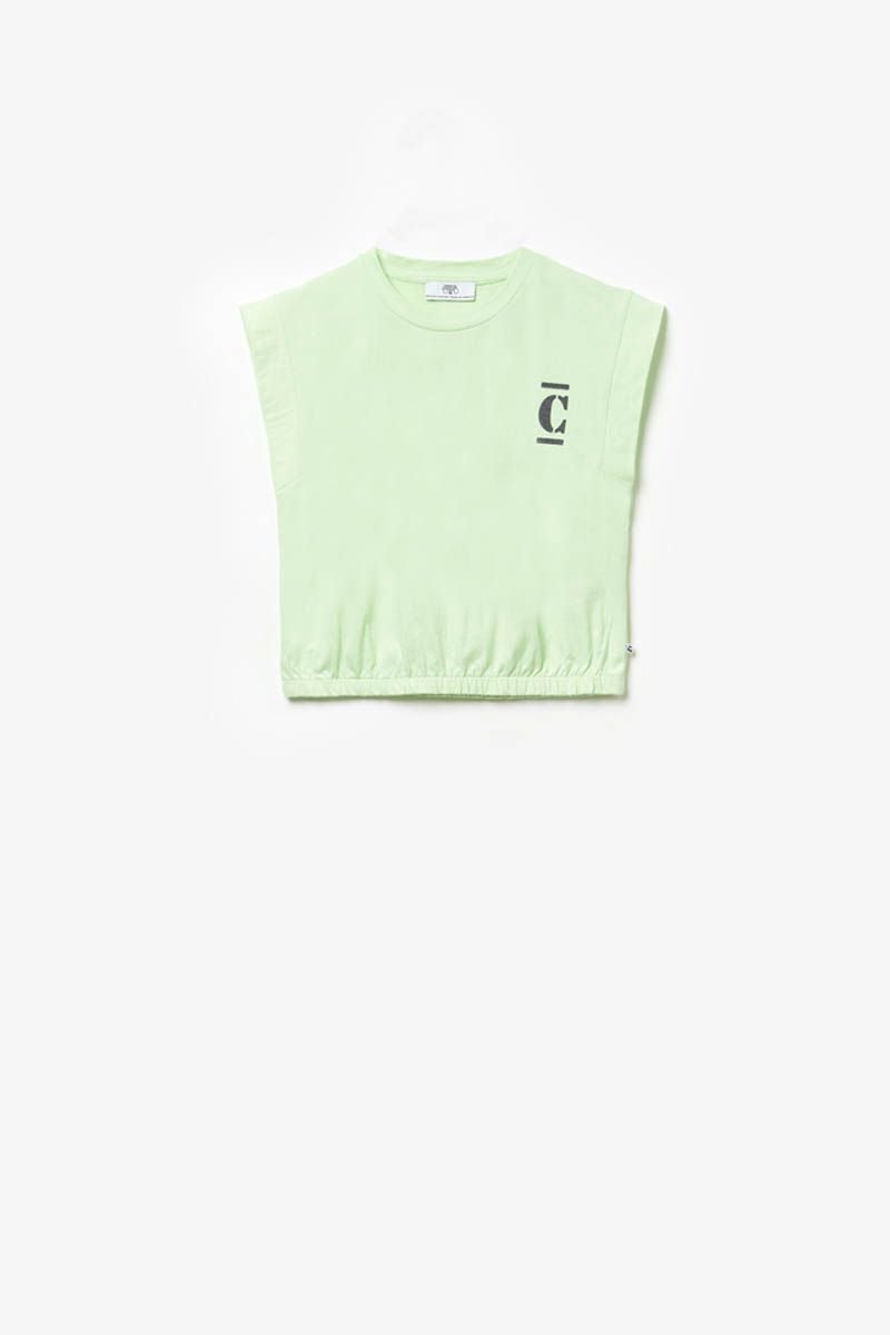 le temps des cerises T-shirt Rabatgi vert fluo