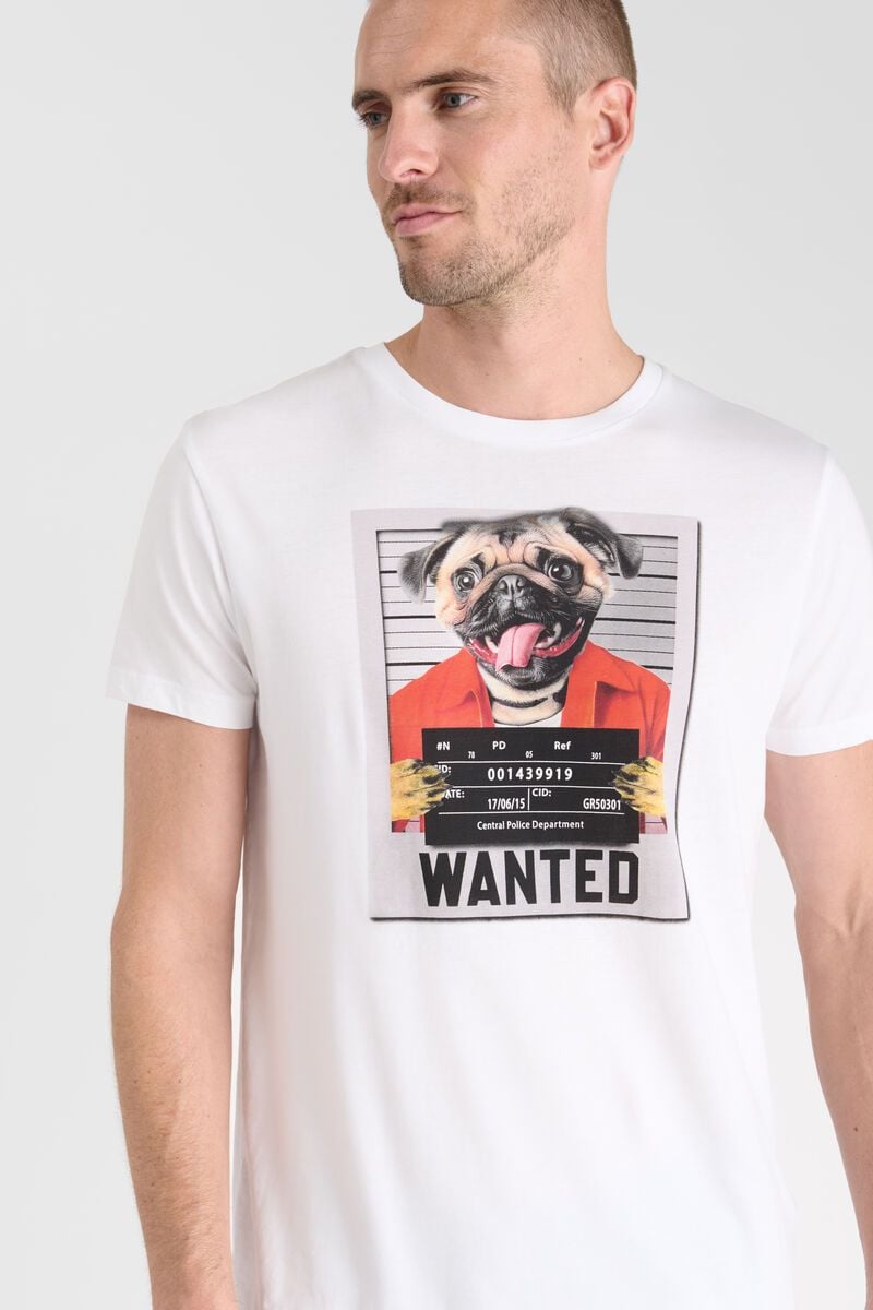 Le Temps Des Cerises T-shirt Renaud Blanc Imprimé