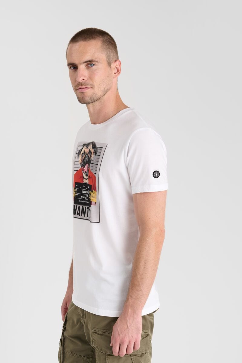 Le Temps Des Cerises T-shirt Renaud Blanc Imprimé