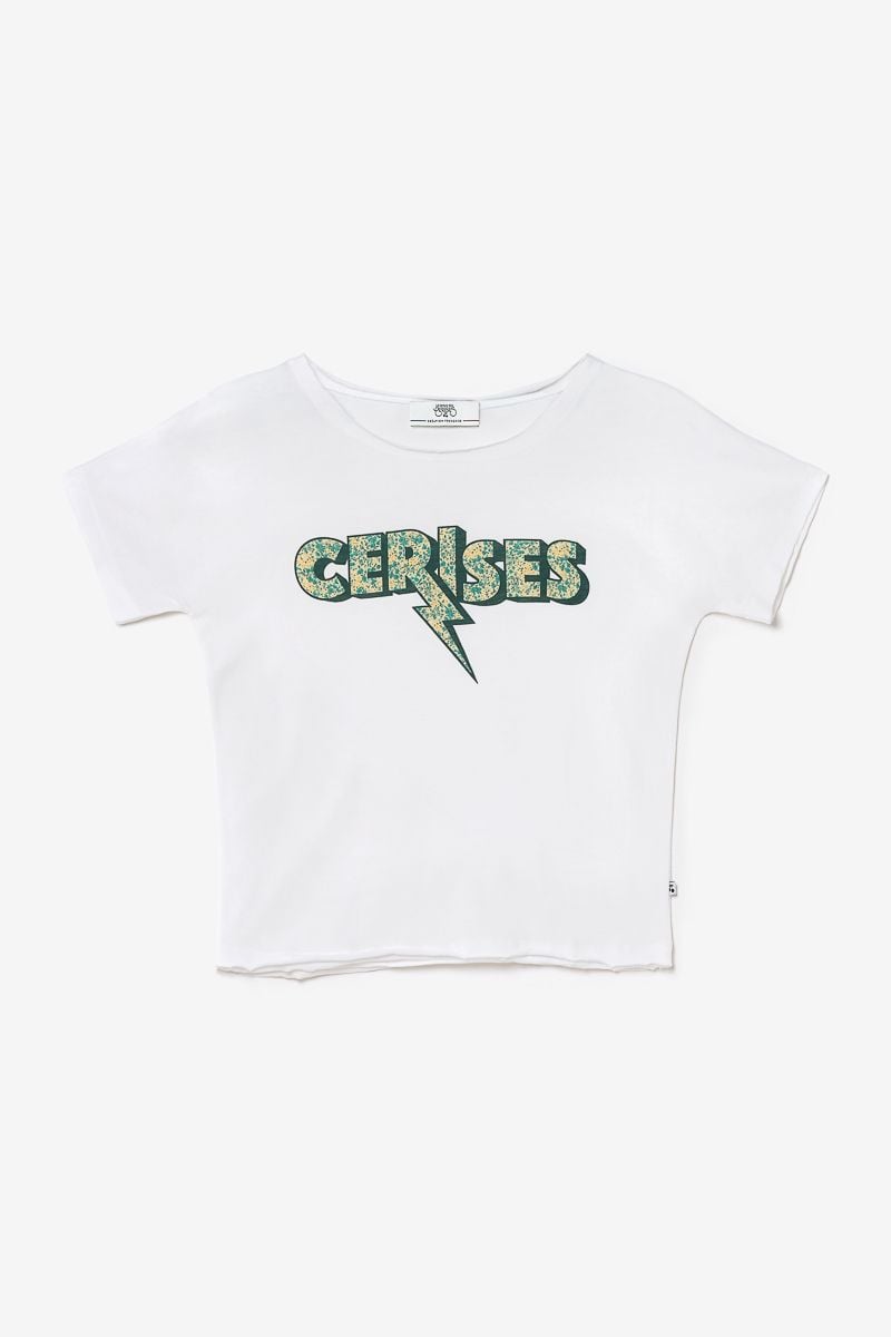 le temps des cerises T-shirt Rokigi blanc imprimé