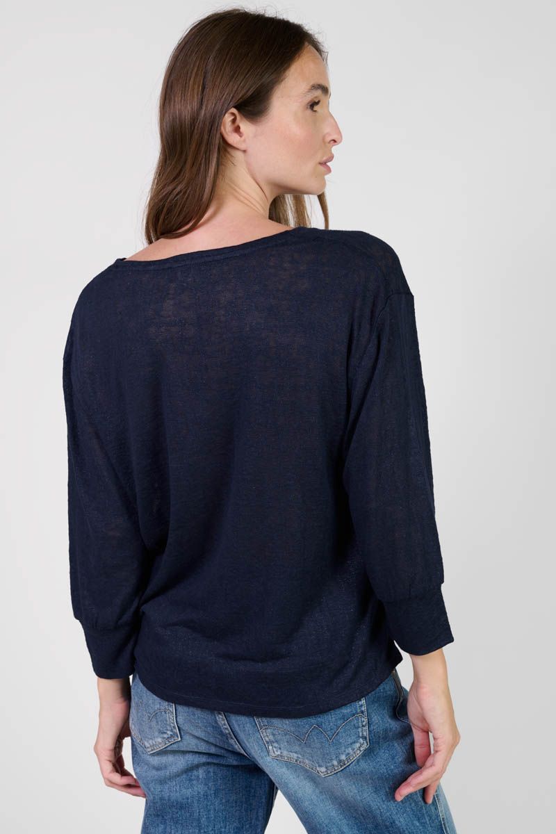 Le Temps Des Cerises T-shirt Rondaan Bleu Marine