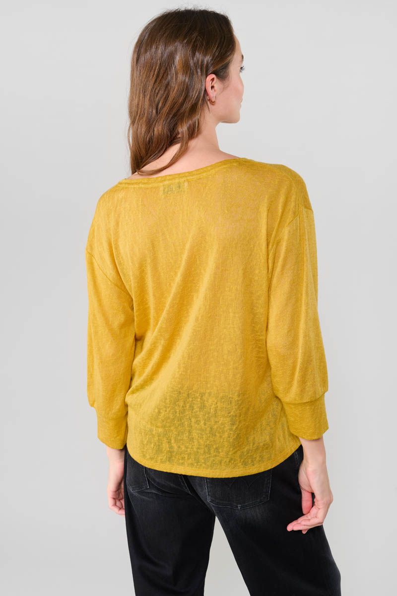 Le Temps Des Cerises T-shirt Rondaan Moutarde