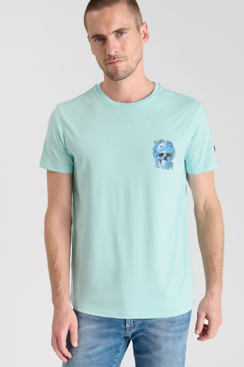 Le Temps Des Cerises T-shirt Santiago Bleu Imprimé