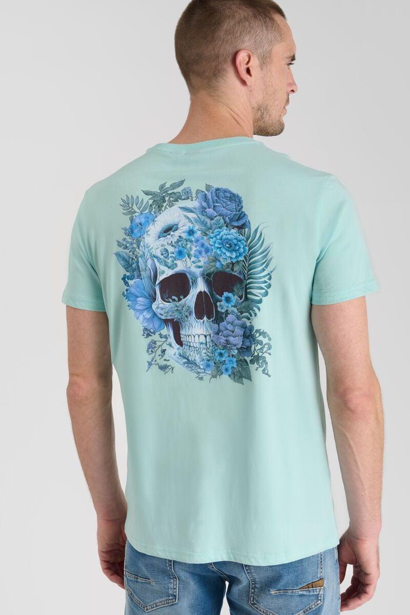 le temps des cerises T-shirt Santiago bleu imprimé